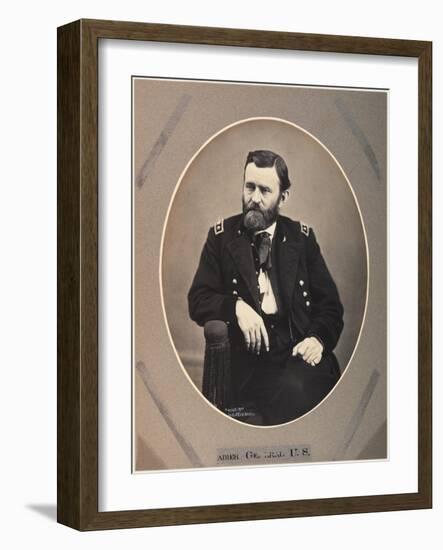 Platinum Rice Print of Ulysses S. Grant, 1865, Printed 1901-Alexander Gardner-Framed Giclee Print