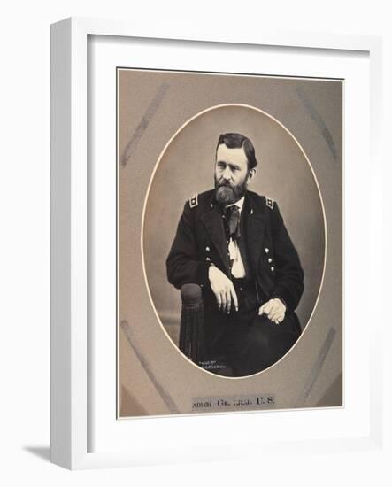 Platinum Rice Print of Ulysses S. Grant, 1865, Printed 1901-Alexander Gardner-Framed Giclee Print