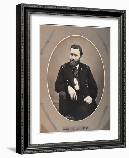 Platinum Rice Print of Ulysses S. Grant, 1865, Printed 1901-Alexander Gardner-Framed Giclee Print