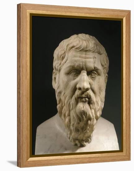 Plato, 428-348 BC, Greek philosopher, Marble Bust-null-Framed Premier Image Canvas