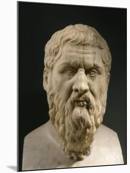 Plato, 428-348 BC, Greek philosopher, Marble Bust-null-Mounted Photographic Print