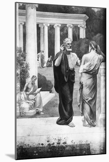 Plato Conversing with a Student at the Academy-Pierre Puvis de Chavannes-Mounted Giclee Print