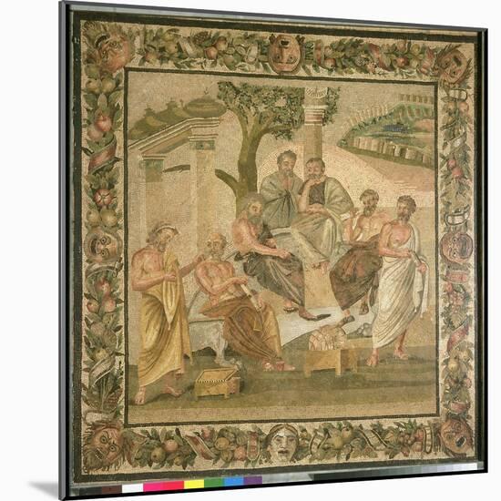 Plato Conversing with His Pupils, from the House of T. Siminius. Pompeii-Roman-Mounted Giclee Print