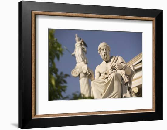 Plato Statue outside the Hellenic Academy-Jon Hicks-Framed Photographic Print