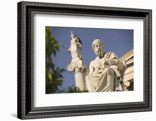 Plato Statue outside the Hellenic Academy-Jon Hicks-Framed Photographic Print