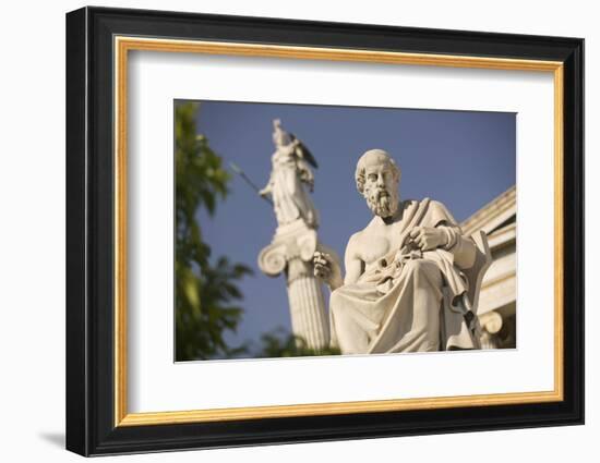 Plato Statue outside the Hellenic Academy-Jon Hicks-Framed Photographic Print