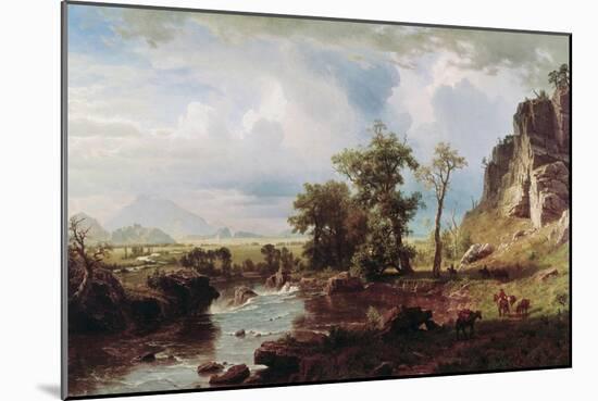 Platte River, c.1863-Albert Bierstadt-Mounted Giclee Print