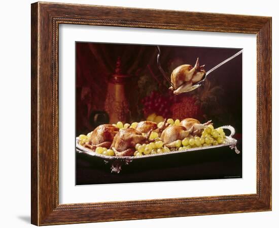 Platter of Squab Garnished with Grapes-John Dominis-Framed Photographic Print