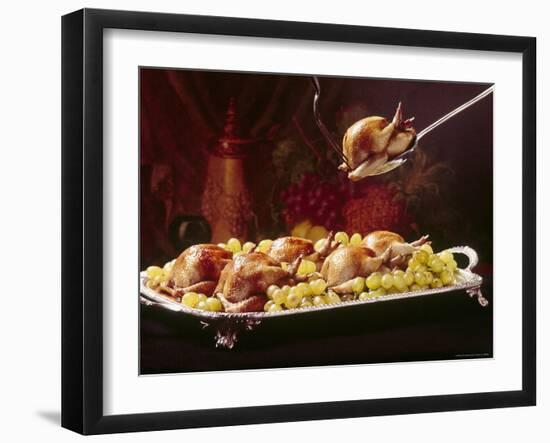 Platter of Squab Garnished with Grapes-John Dominis-Framed Photographic Print