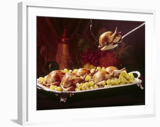 Platter of Squab Garnished with Grapes-John Dominis-Framed Photographic Print