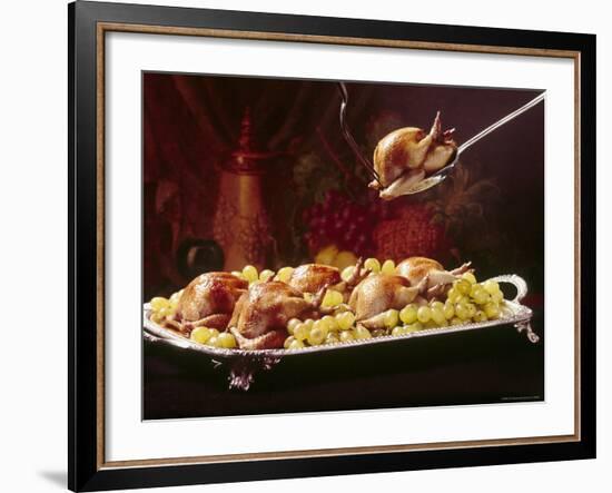 Platter of Squab Garnished with Grapes-John Dominis-Framed Photographic Print