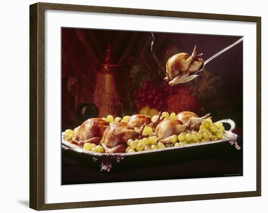 Platter of Squab Garnished with Grapes-John Dominis-Framed Photographic Print