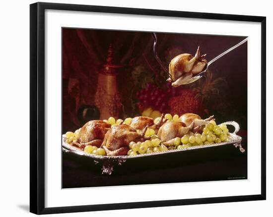 Platter of Squab Garnished with Grapes-John Dominis-Framed Photographic Print