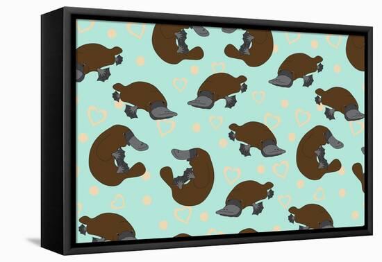 Platypus Love-Joanne Paynter Design-Framed Premier Image Canvas