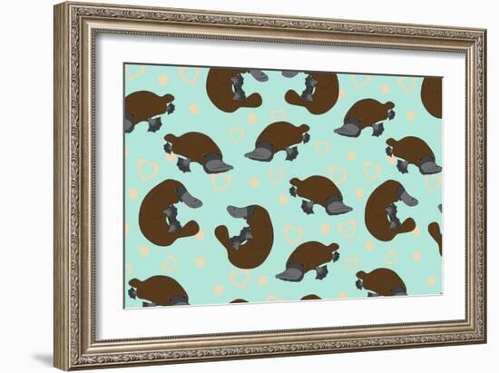 Platypus Love-Joanne Paynter Design-Framed Giclee Print