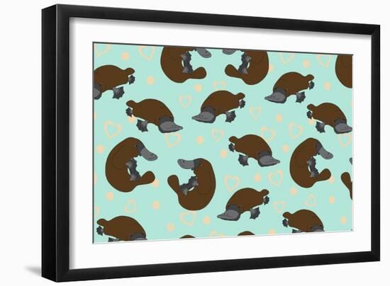 Platypus Love-Joanne Paynter Design-Framed Giclee Print