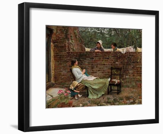 Plauderei (Gossip). Um 1885-John William Waterhouse-Framed Giclee Print