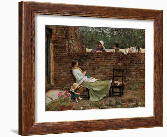 Plauderei (Gossip). Um 1885-John William Waterhouse-Framed Giclee Print