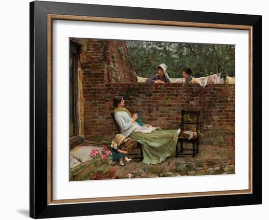 Plauderei (Gossip). Um 1885-John William Waterhouse-Framed Giclee Print