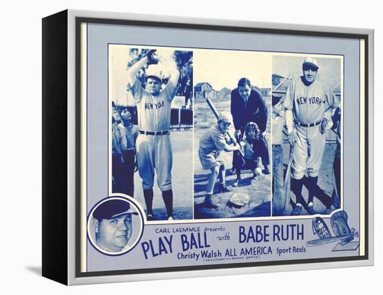 Play Ball With Babe Ruth, 1920-null-Framed Stretched Canvas