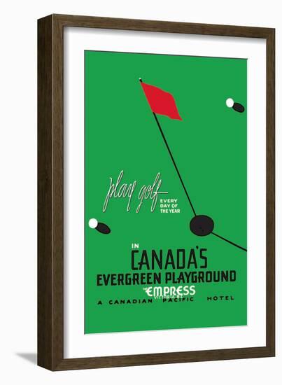 Play Golf in Canada's Evergreen Playground-null-Framed Art Print