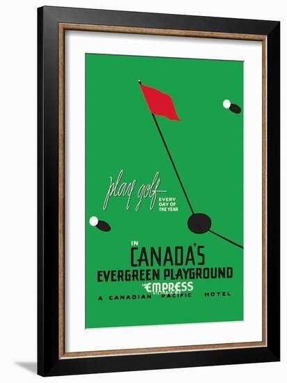 Play Golf in Canada's Evergreen Playground-null-Framed Art Print