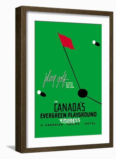 Play Golf in Canada's Evergreen Playground-null-Framed Art Print
