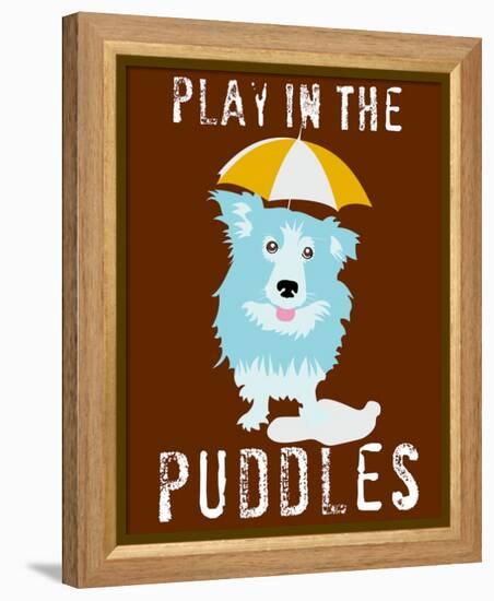 Play in the Puddles-Ginger Oliphant-Framed Stretched Canvas