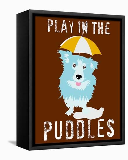 Play in the Puddles-Ginger Oliphant-Framed Stretched Canvas