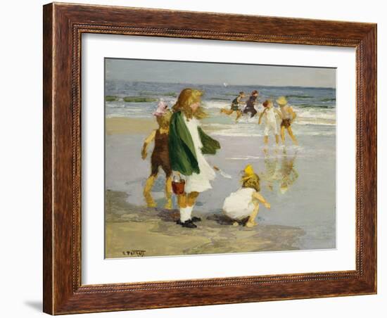 Play in the Surf-Edward Henry Potthast-Framed Giclee Print