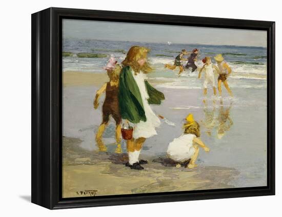 Play in the Surf-Edward Henry Potthast-Framed Premier Image Canvas