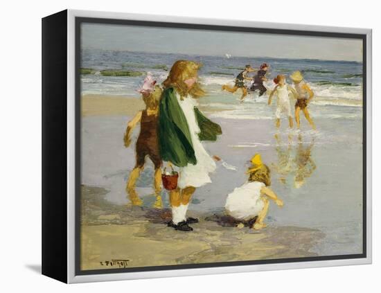 Play in the Surf-Edward Henry Potthast-Framed Premier Image Canvas