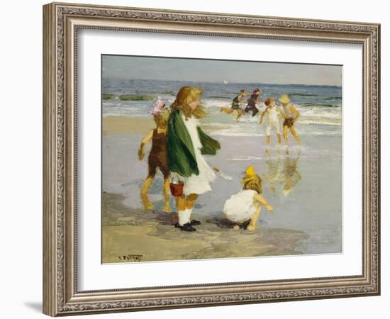 Play in the Surf-Edward Henry Potthast-Framed Giclee Print