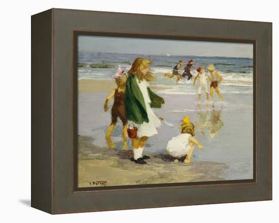 Play in the Surf-Edward Henry Potthast-Framed Premier Image Canvas