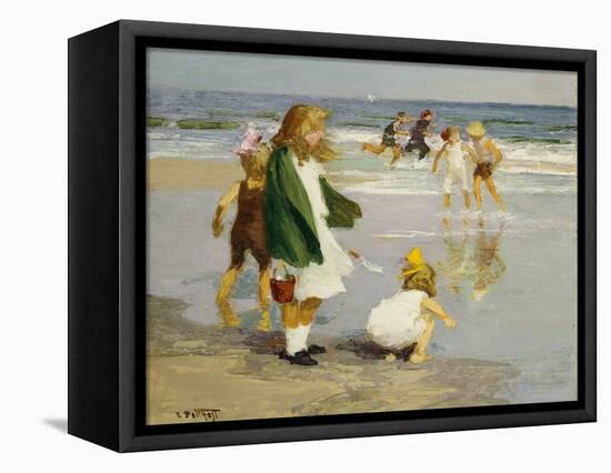 Play in the Surf-Edward Henry Potthast-Framed Premier Image Canvas