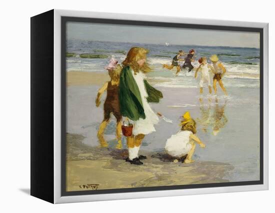 Play in the Surf-Edward Henry Potthast-Framed Premier Image Canvas