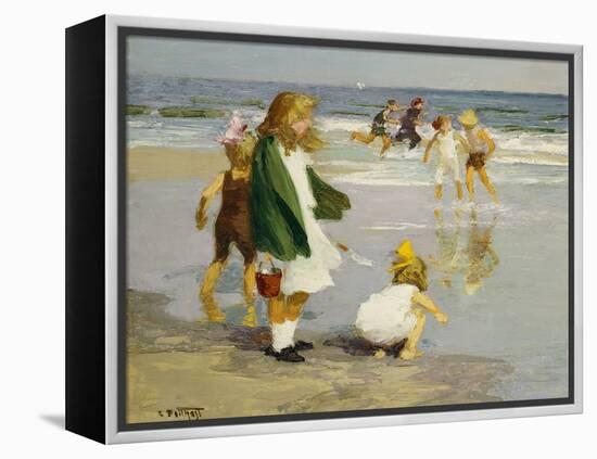 Play in the Surf-Edward Henry Potthast-Framed Premier Image Canvas