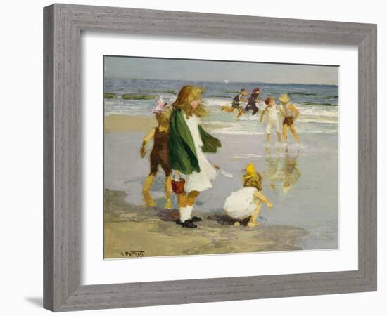 Play in the Surf-Edward Henry Potthast-Framed Giclee Print