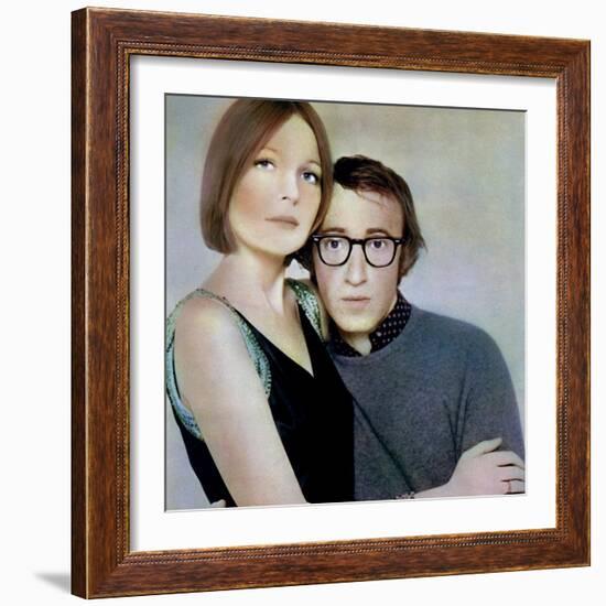 PLAY IT AGA SAM, 1972 directed by Woody Allen Diane Keaton and Woody Allen (photo)-null-Framed Photo