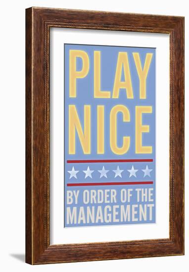 Play Nice-John Golden-Framed Giclee Print