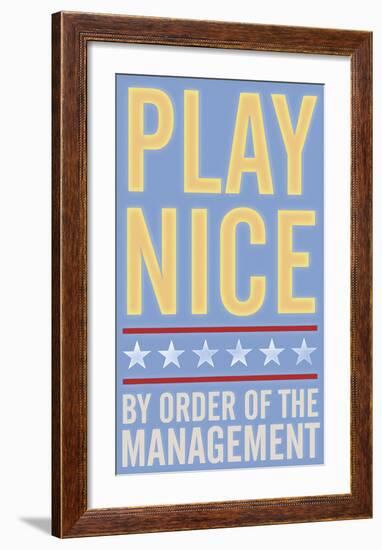 Play Nice-John W^ Golden-Framed Art Print