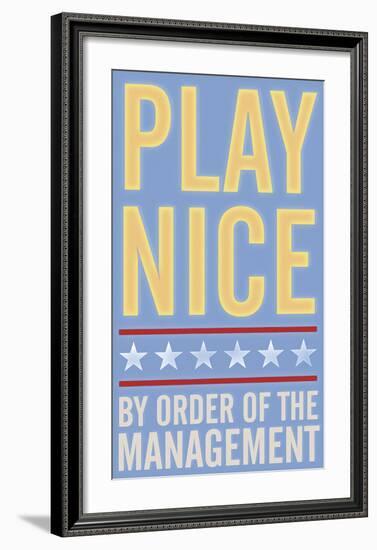 Play Nice-John W^ Golden-Framed Art Print