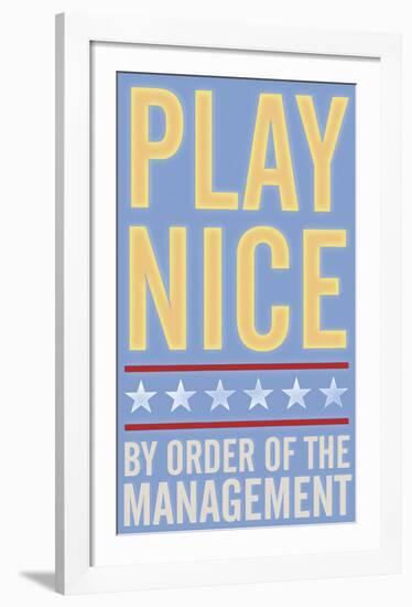 Play Nice-John W^ Golden-Framed Art Print