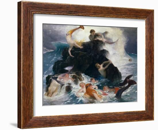 Play of the Nereides, 1886-Arnold Bocklin-Framed Giclee Print