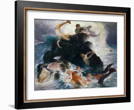 Play of the Nereides, 1886-Arnold Bocklin-Framed Giclee Print
