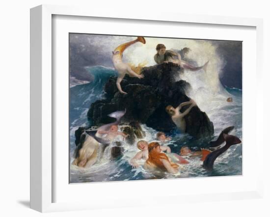 Play of the Nereides, 1886-Arnold Bocklin-Framed Giclee Print