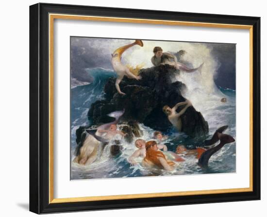 Play of the Nereides, 1886-Arnold Bocklin-Framed Giclee Print