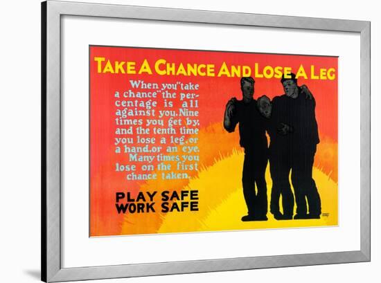 Play Safe Work Safe-Robert Beebe-Framed Art Print