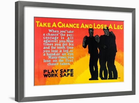 Play Safe Work Safe-Robert Beebe-Framed Art Print