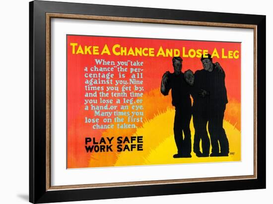 Play Safe Work Safe-Robert Beebe-Framed Art Print